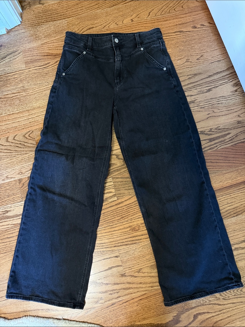 American Eagle Outfitters Black Wide-Leg Jeans
